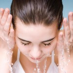 Washing face