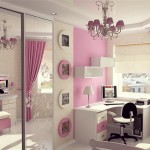 Beautiful-Hanging-Lamp-with-Cute-Wall-Art-and-Work-Table-in-Girls-Bedroom-Design-Ideas