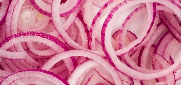 Red onion background