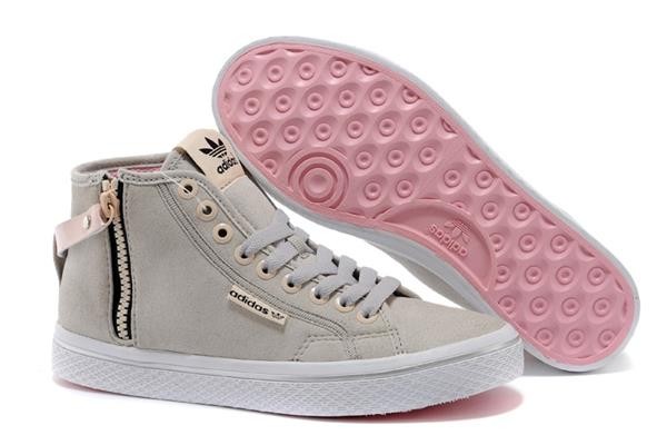 Adidas-Clover-M25075-Casual-High-Tops-Women-Shoes-Grey