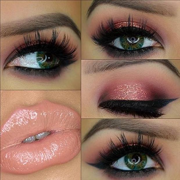 Smoky-Pink-Eye-Makeup-Idea-with-Nude-Lips