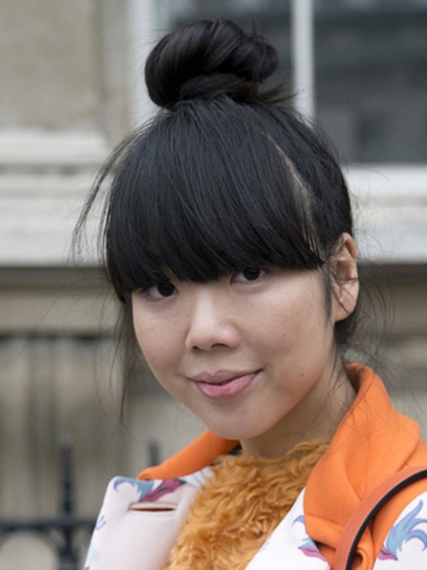 LONDON, ENGLAND - FEBRUARY 20: Fashion Writer and Blogger Susie Lau wears a Miu Miu jacket, a Prada top and a Loewe bag. on day 1 of London Collections: Women on February 20, 2015 in London, England. (Photo by Kirstin Sinclair/Getty Images)