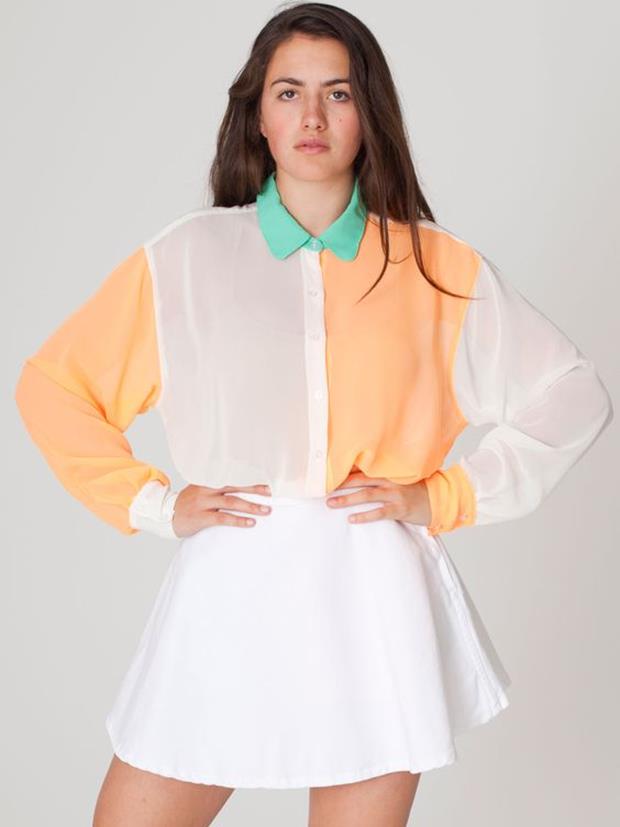 color-block-collar-blouse