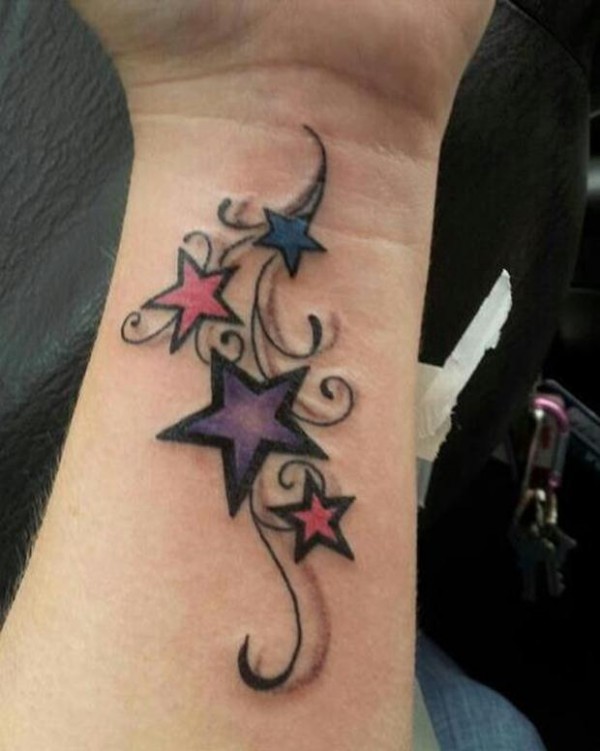 3D-Star-tattoos-designs-on-wrist-Cute-tattoos-for-girls