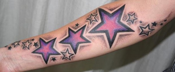 Stars-And-Vine-Tattoos-On-Leg-3