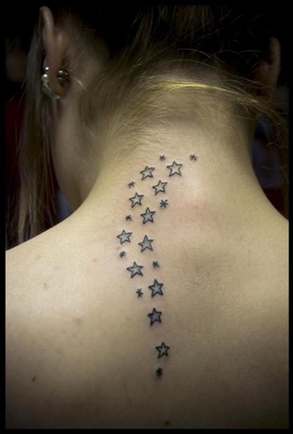 Trail-Of-Stars-Tattoos-From-Neck-To-Back-1