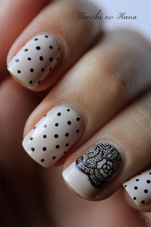 Polka-Dot-and-Lace-Nails