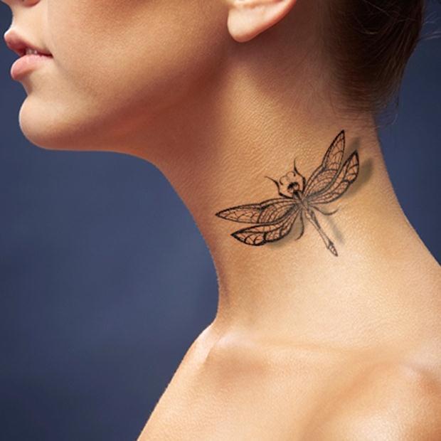 lace-dragonfly-tattoo-on-neck