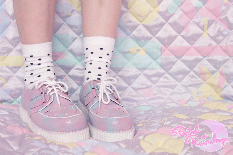 Pastel-Creepers-Shoes-with-Dot-Paterns-Socks