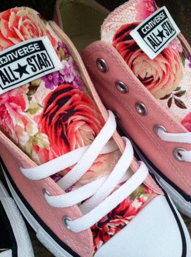 Pastel-Pink-Canvas-Converse-with-Floral-Tongue-Shoes