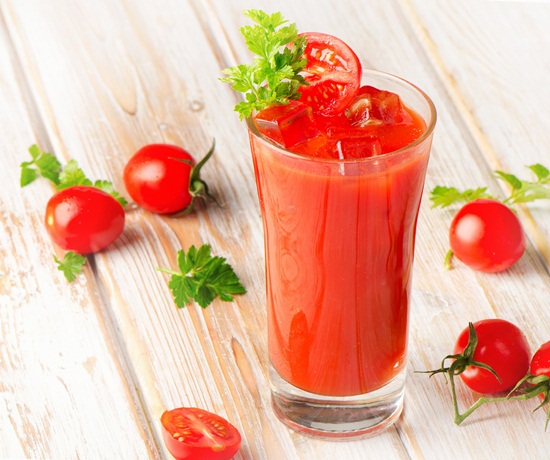 Tomato Cocktail  on  wooden background